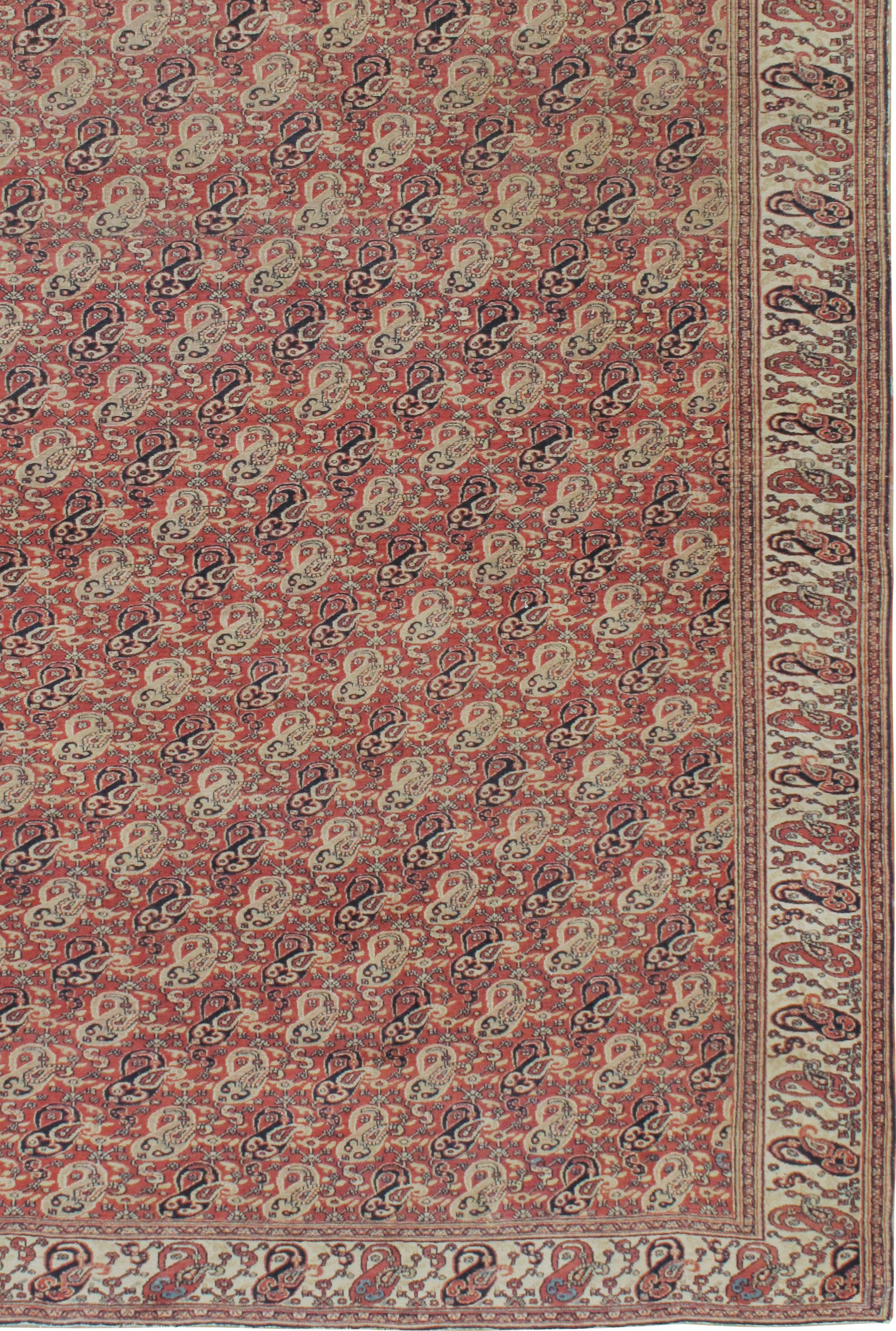 Antiker roter feiner persischer Dorokosh-Teppich aus der Zeit um 1890, 5'1 x 7'7 im Angebot 1