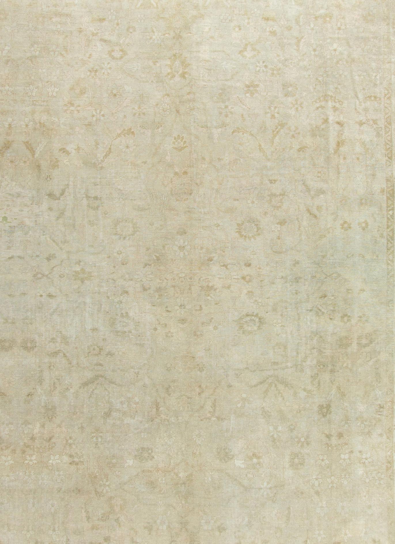 Antique Circa 1890 Subdued Persian Sultanabad Hand Knotted Wool Rug 11' X 15'6 For Sale 1