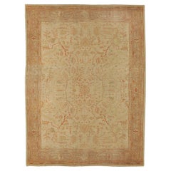 Antique Circa 1890 Tan Turkish Oushak Rug