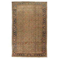 Antique Circa 1890 Taupe Malayer Hand Knotted Rug 11'2 X 18'