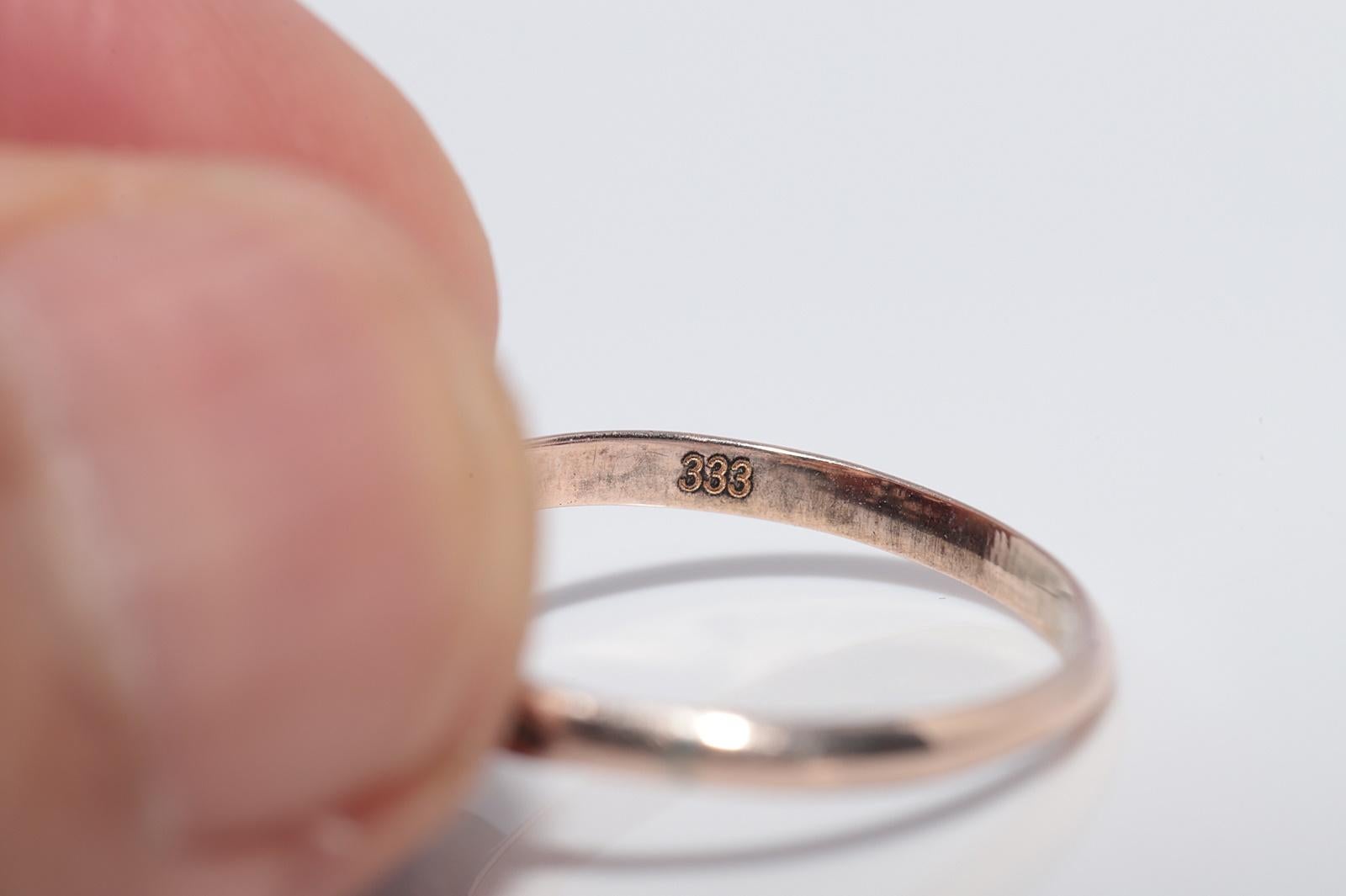 Antike CIRCA 1890s 8k Gold natürlichen Rosenschliff Diamant und Rubin dekoriert Ring im Angebot 5