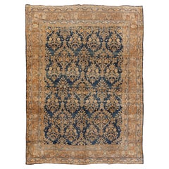 Antique Circa 1900 Blue Persian Kirman Rug, 9
4 x 12
10