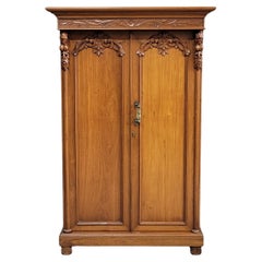 Antique Circa 1900 British Colonial Anglo Indian Teak Linen Press