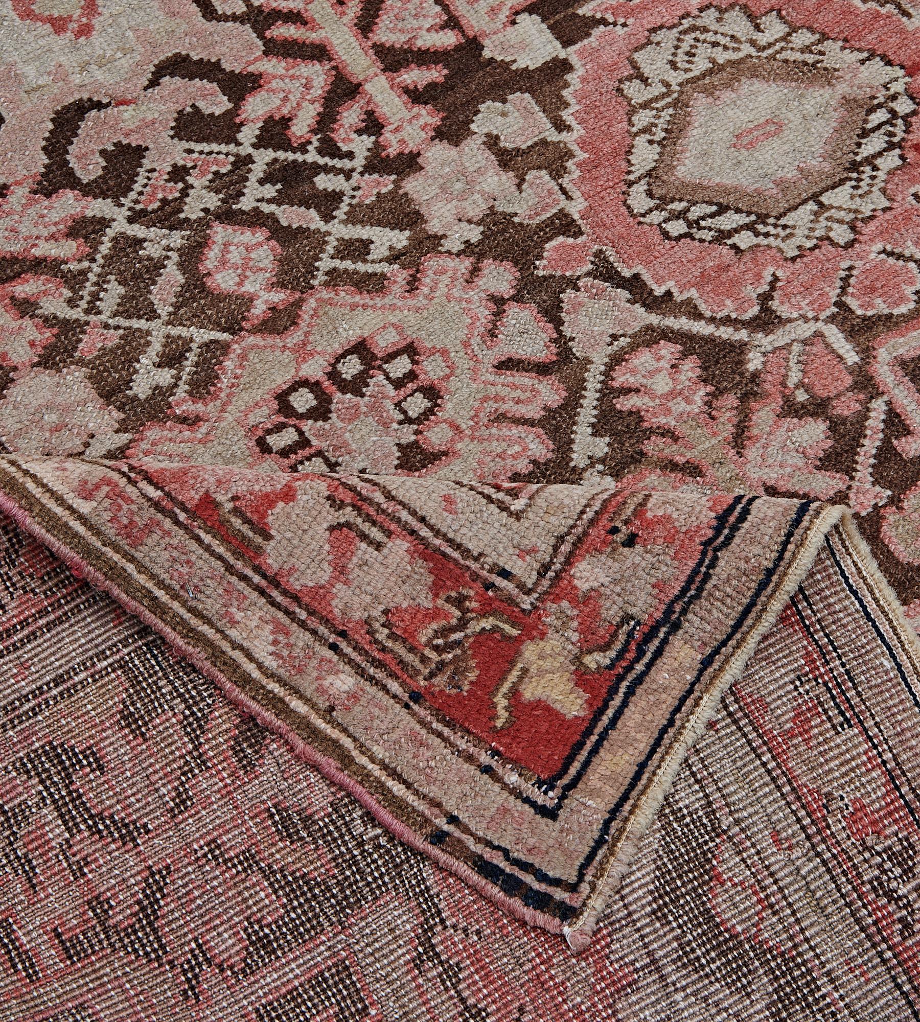 Wool Antique Circa-1900 Caucasian Karabagh Runner For Sale