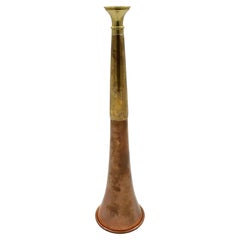 Antikes um 1900 englisches Fuchsjagd Horn aus Kupfer und Messing