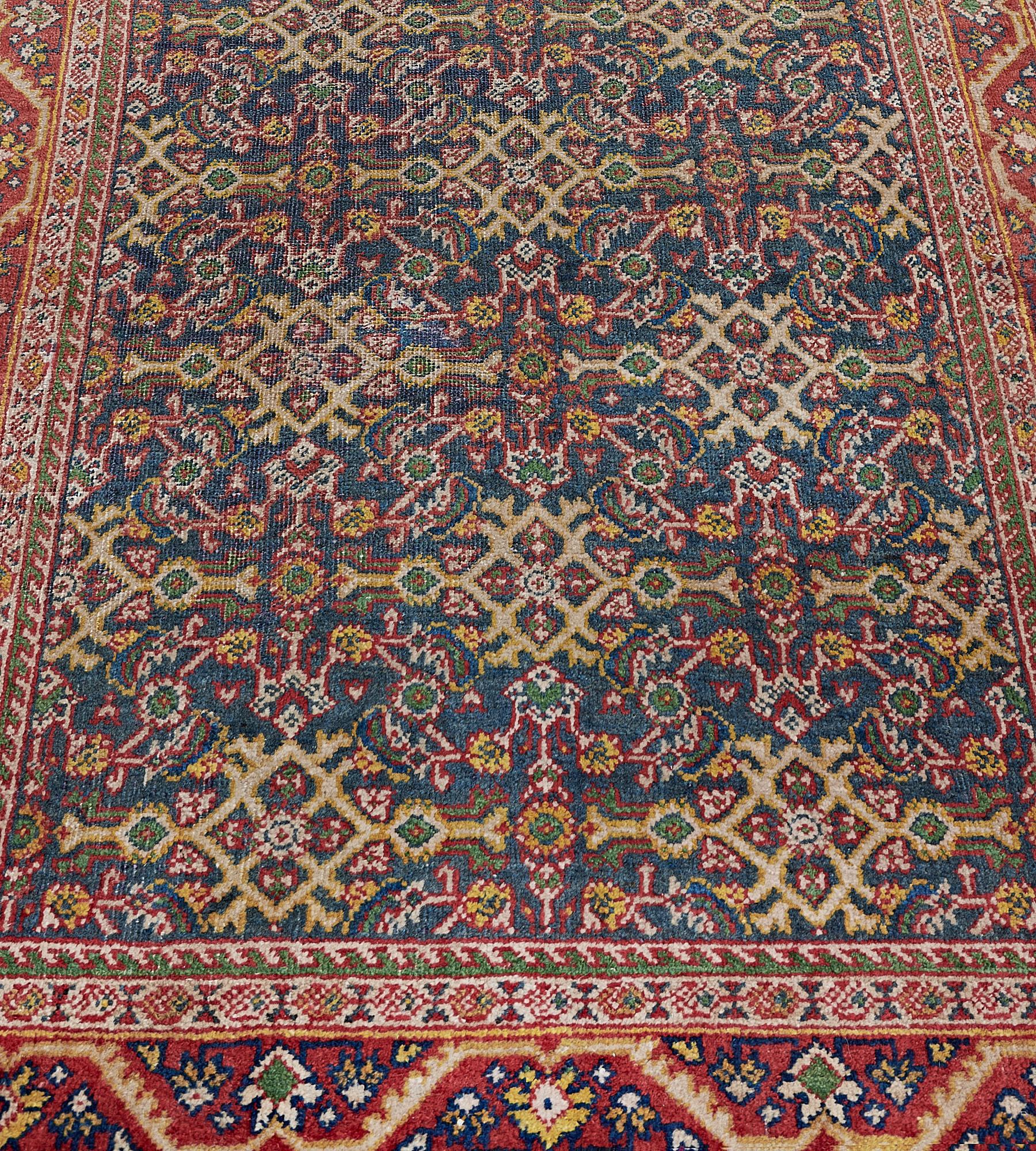 19th Century Antique Circa-1900 Floral Persian Sultanabad Runner For Sale