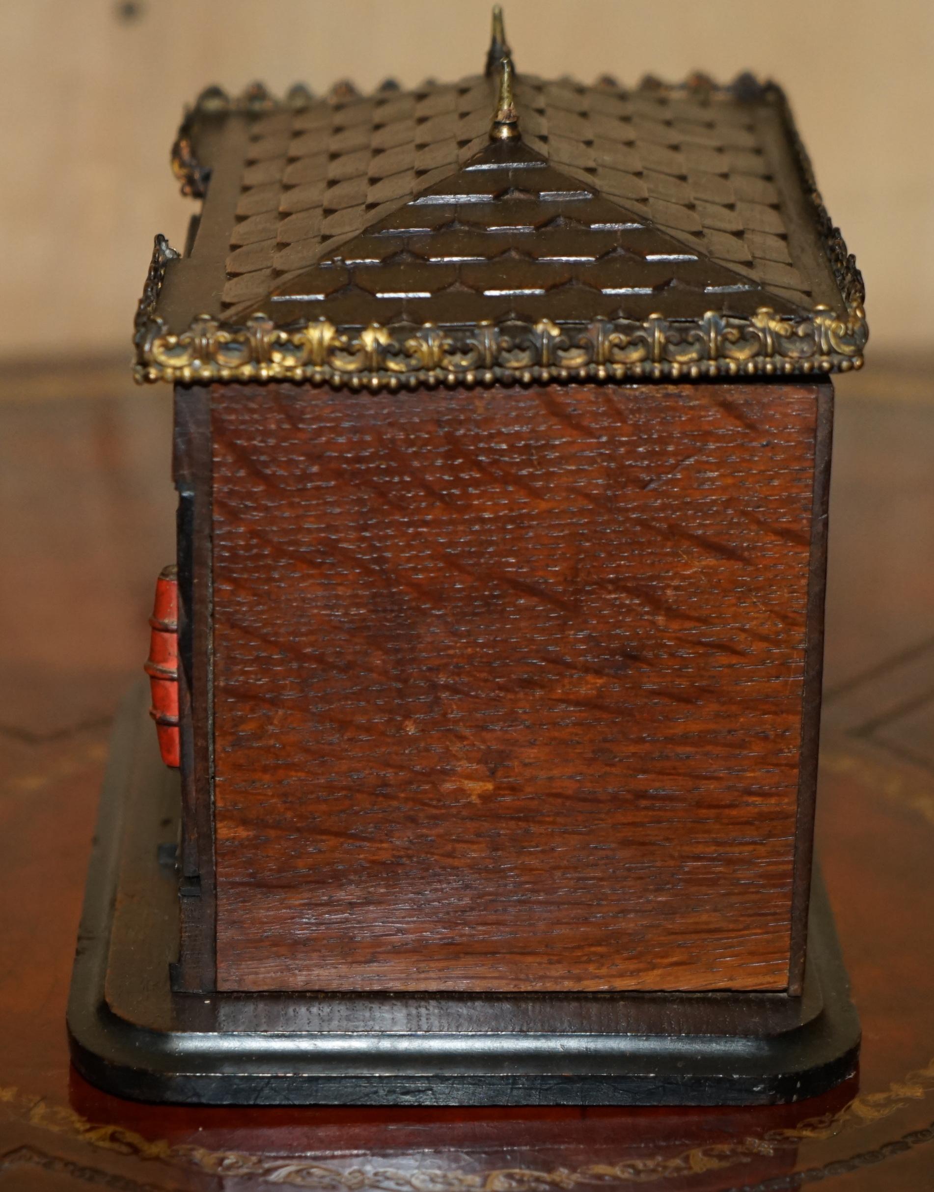ANTIQUE CIRCA 1900 FRENCH CIGAR SCHACHTEL AUSSTELLUNG AUS PAGODA TOP CHiNESE SHOP im Angebot 3