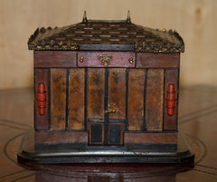 ANTIQUE CIRCA 1900 FRENCH CIGAR BOX MODELLED AS A PAGODA TOP CHiNESE SHOP