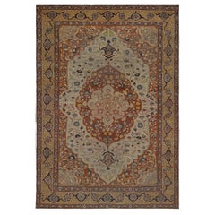 Antiker CIRCA-1900 Handgewebter floraler burgunderroter AuPersischer Täbris-Teppich