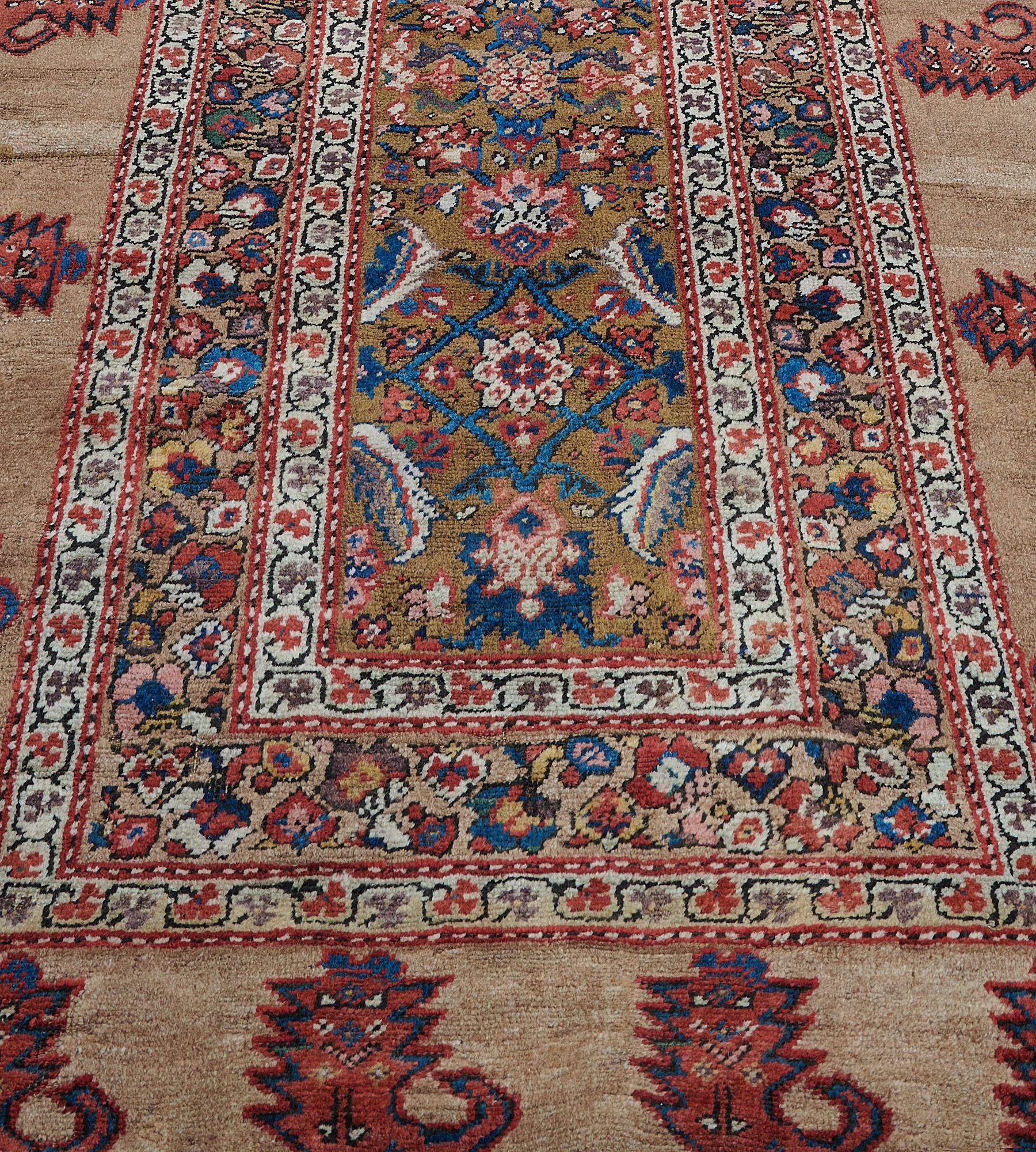 Antique Circa-1900 Herati-pattern Persian Serab Runner In Good Condition For Sale In West Hollywood, CA