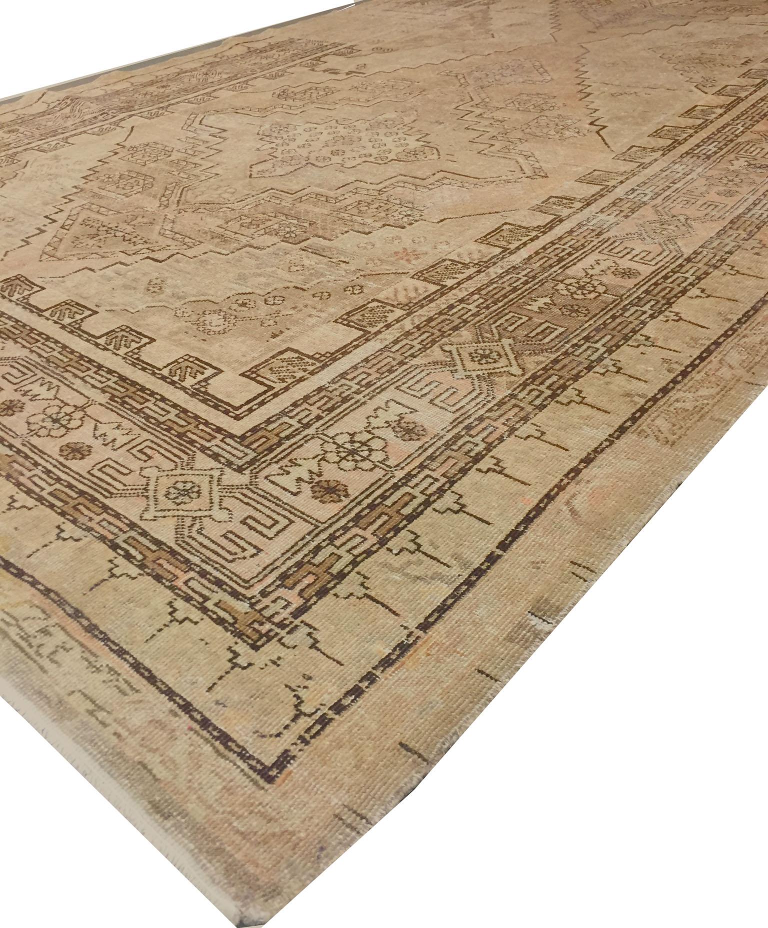 Hand-Woven Antique Circa 1900 Khotan Samarkand Rug  6'8 x 13'3 For Sale