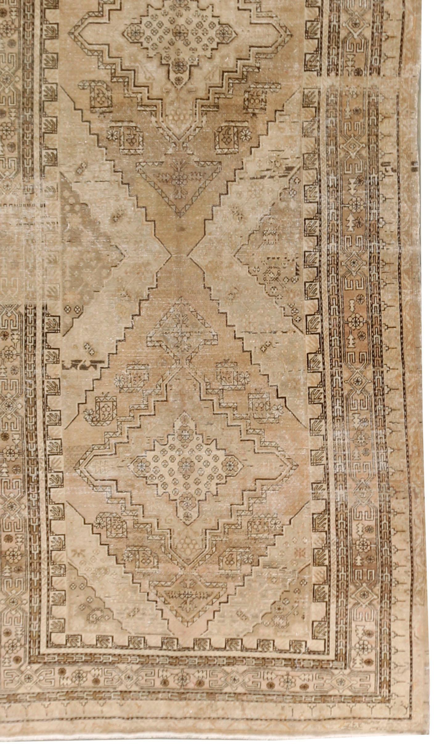 Wool Antique Circa 1900 Khotan Samarkand Rug  6'8 x 13'3 For Sale