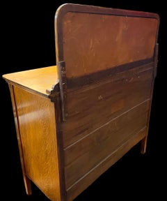 Antikes spätviktorianisches Sideboard aus Tigereiche im Empire-Stil, um 1900