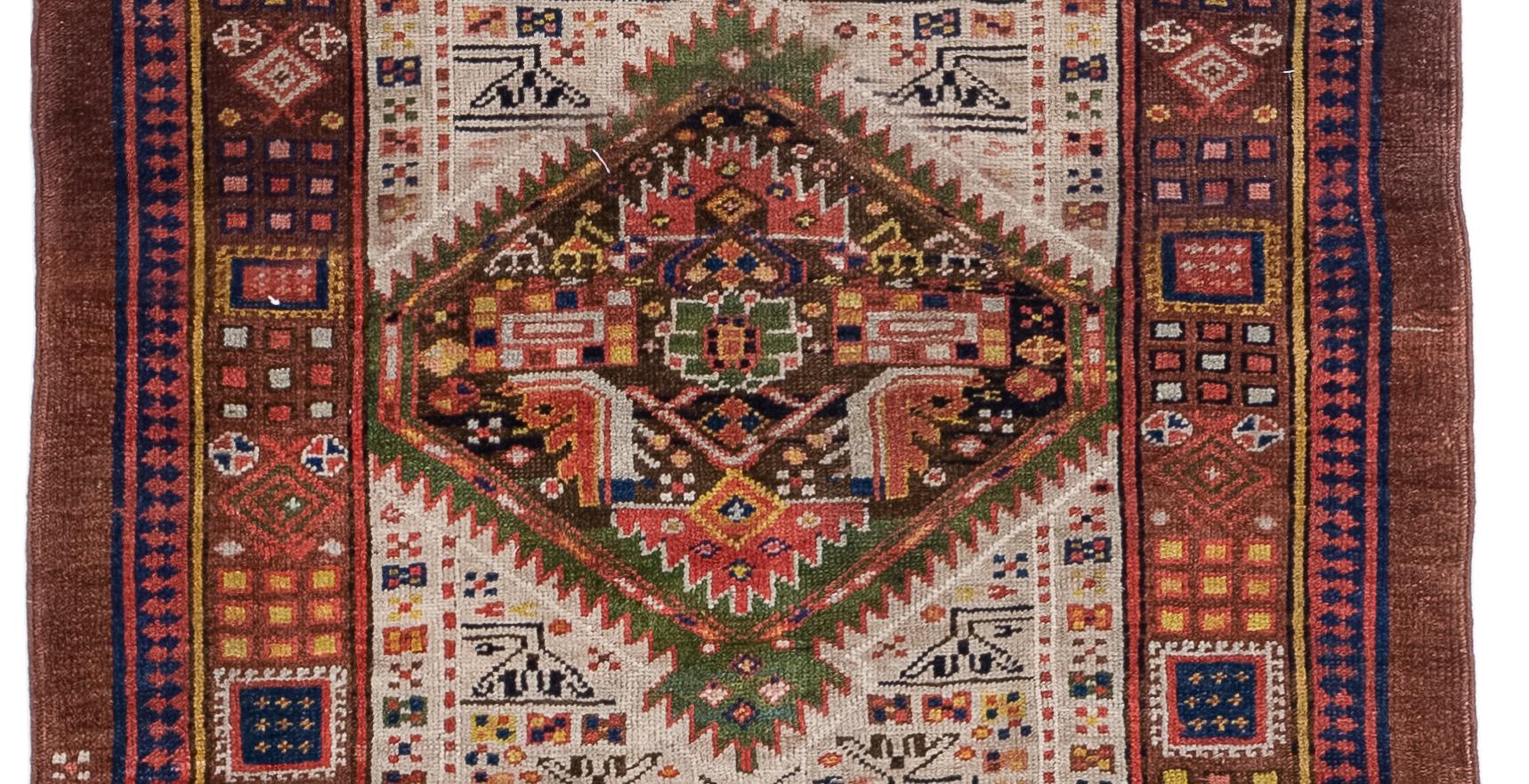 Antico runner in lana persiano Serab annodato a mano, circa 1900, di grandi dimensioni in vendita 4