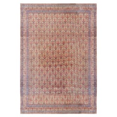 Antique Circa 1900 Oversize Red Persian Tehran Rug Carpet, 11'5 x 23'11