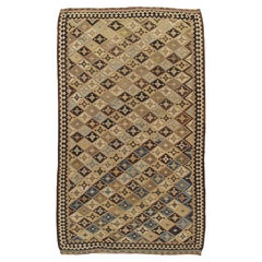 Antique Circa 1900 Persian Qashgai Kilim Flatweave Wool Rug 5'11 X 10'2