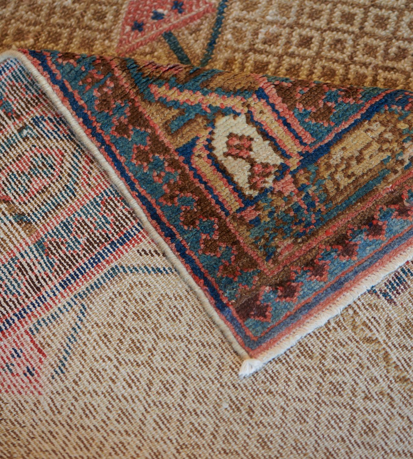 Hand-Knotted Antique Circa 1900 Persian Serab Rug For Sale