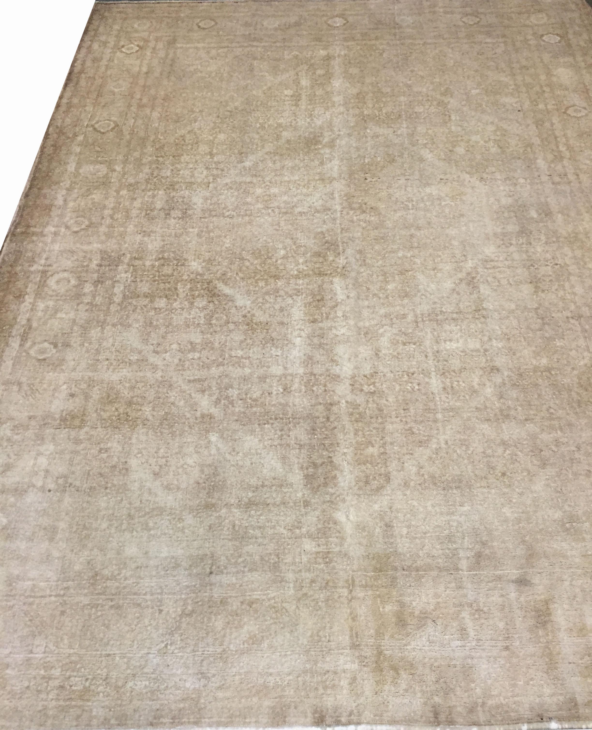 Tissé à la main Antiquité Circa 1900 Persian Tabriz Rug 4'8 x 6'2 en vente