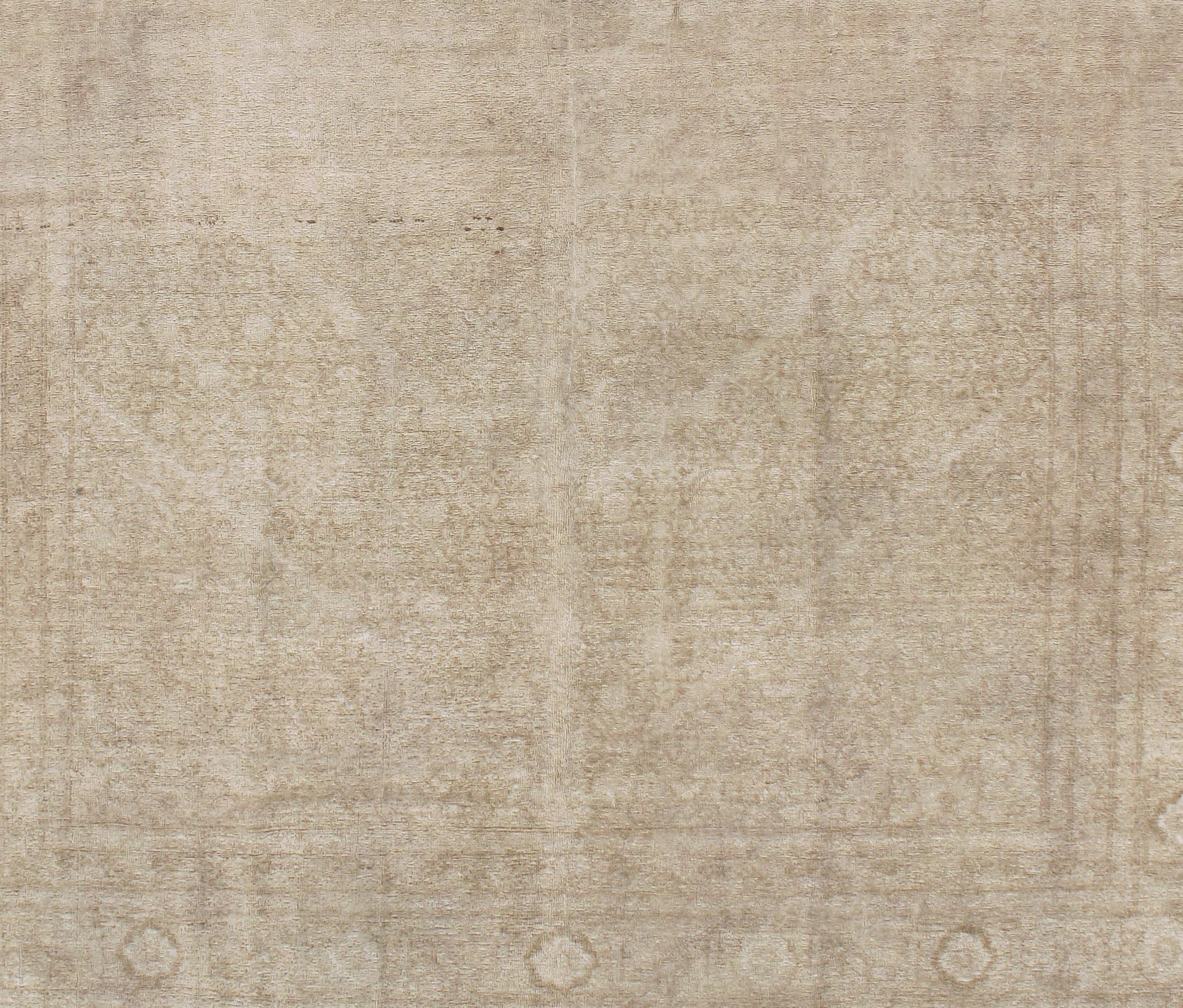 Alfombra Persa Tabriz Antigua Circa 1900 4'8 x 6'2 Lana en venta