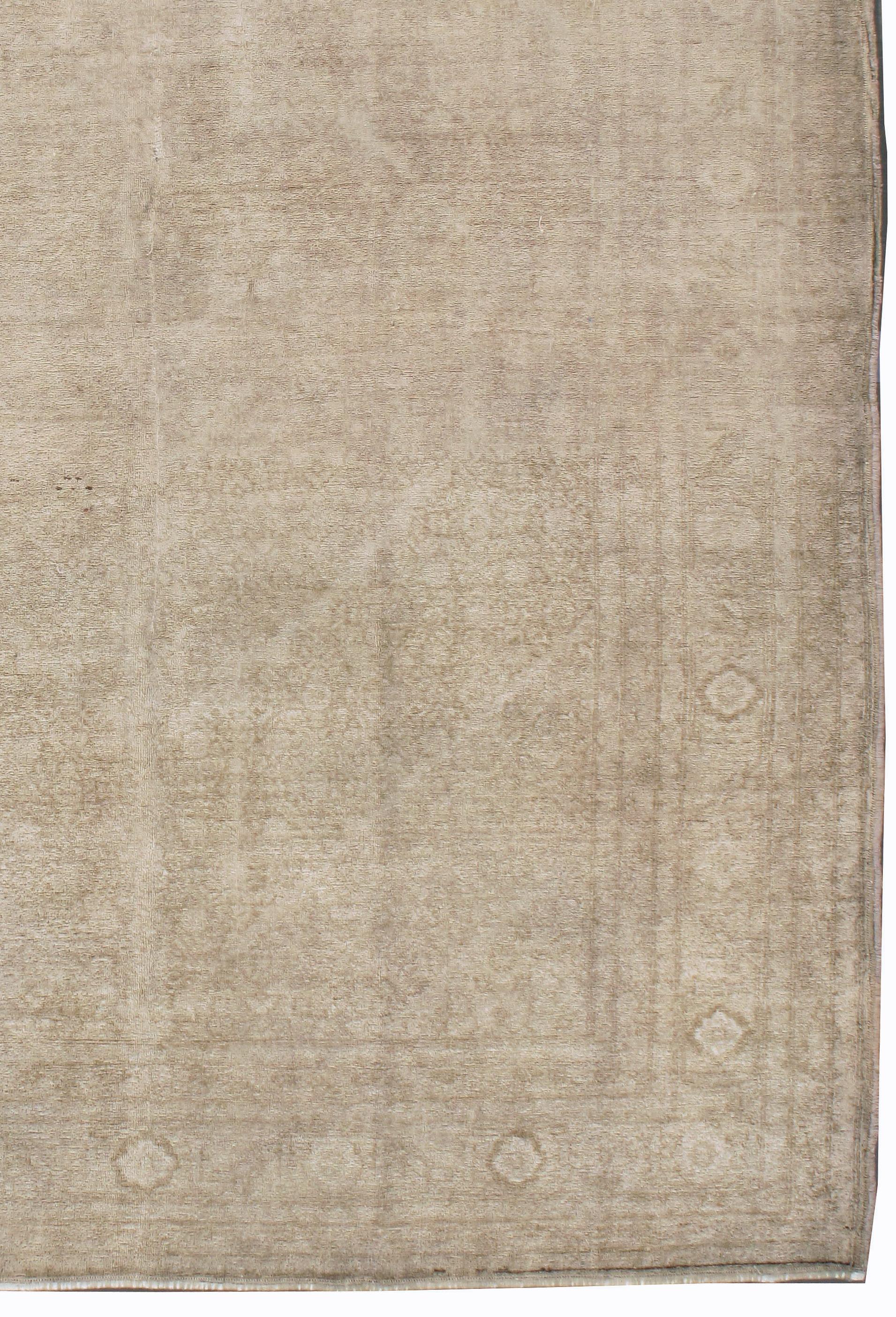 Alfombra Persa Tabriz Antigua Circa 1900 4'8 x 6'2 en venta 1