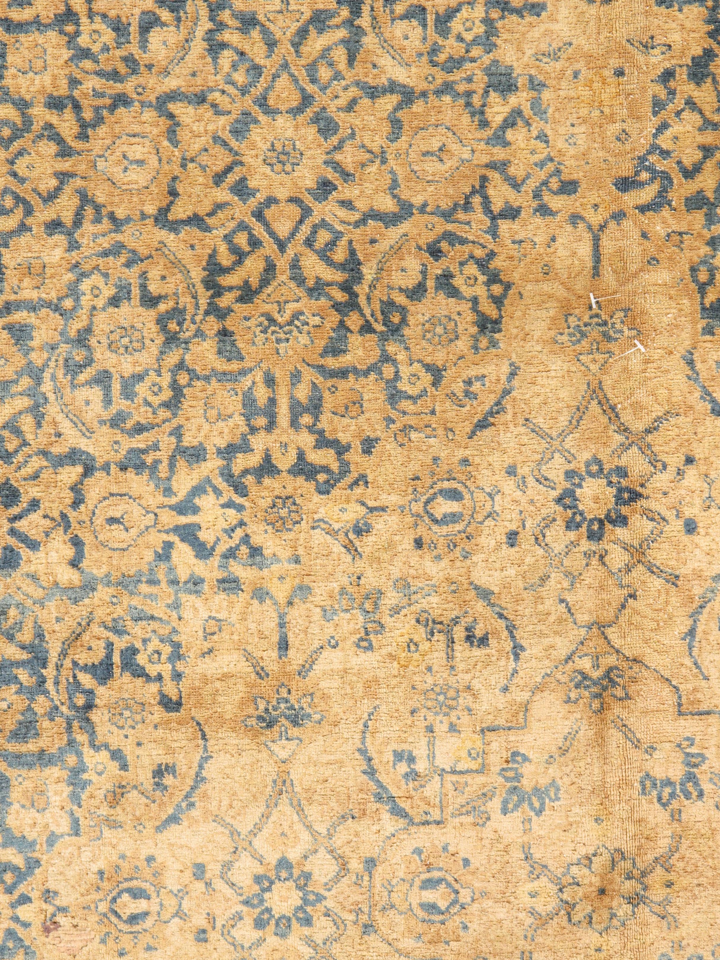 Tessuto a mano Tappeto Tabriz persiano antico CIRCA 1900 10'4 x 16'8 in vendita