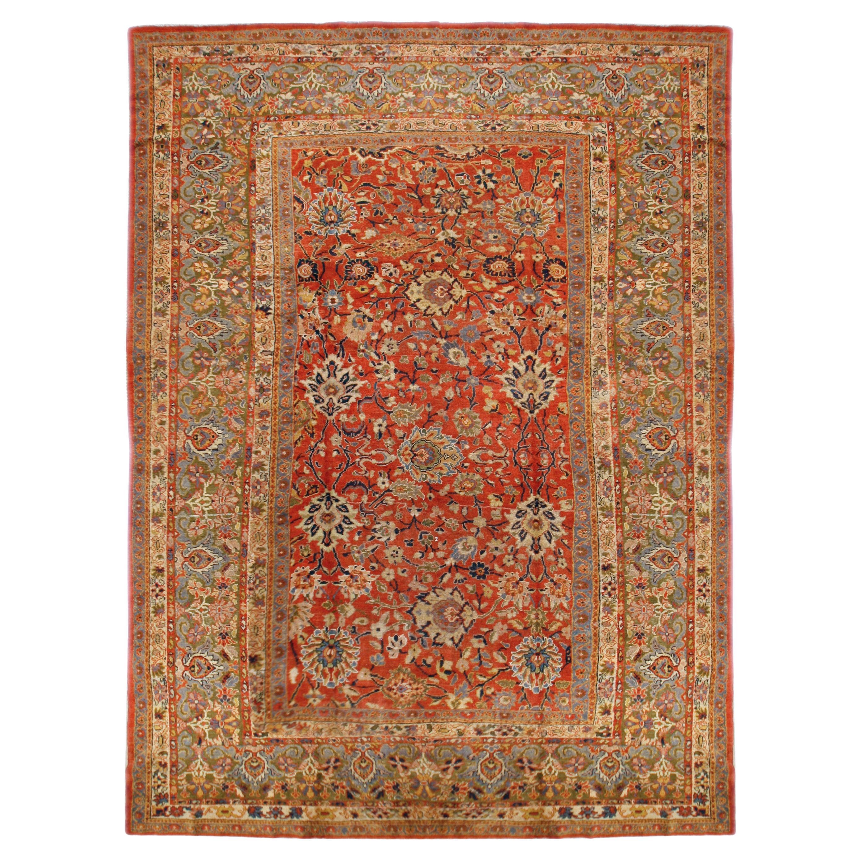 Tappeto Ziegler antico CIRCA 1900, rosso persiano, 9'2 x 13'5