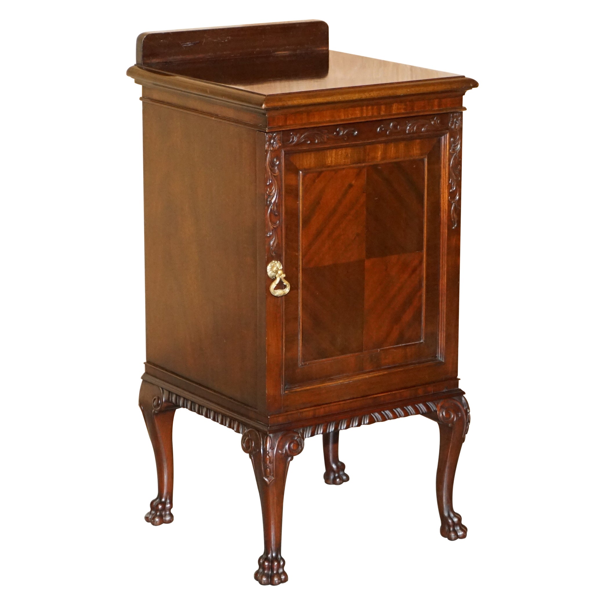 Antiquity circa 1900 Side End Table Lion Hair Paw Carved Feet Part of Large Suite