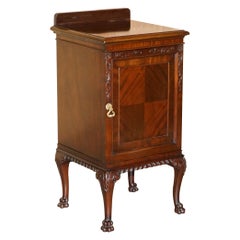 Antique circa 1900 Side End Table Lion Hair Paw Carved Feet Part of Large Suite