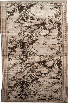 Antique Circa 1900 Tan Caucasian Subdued Karabagh Rug Runner