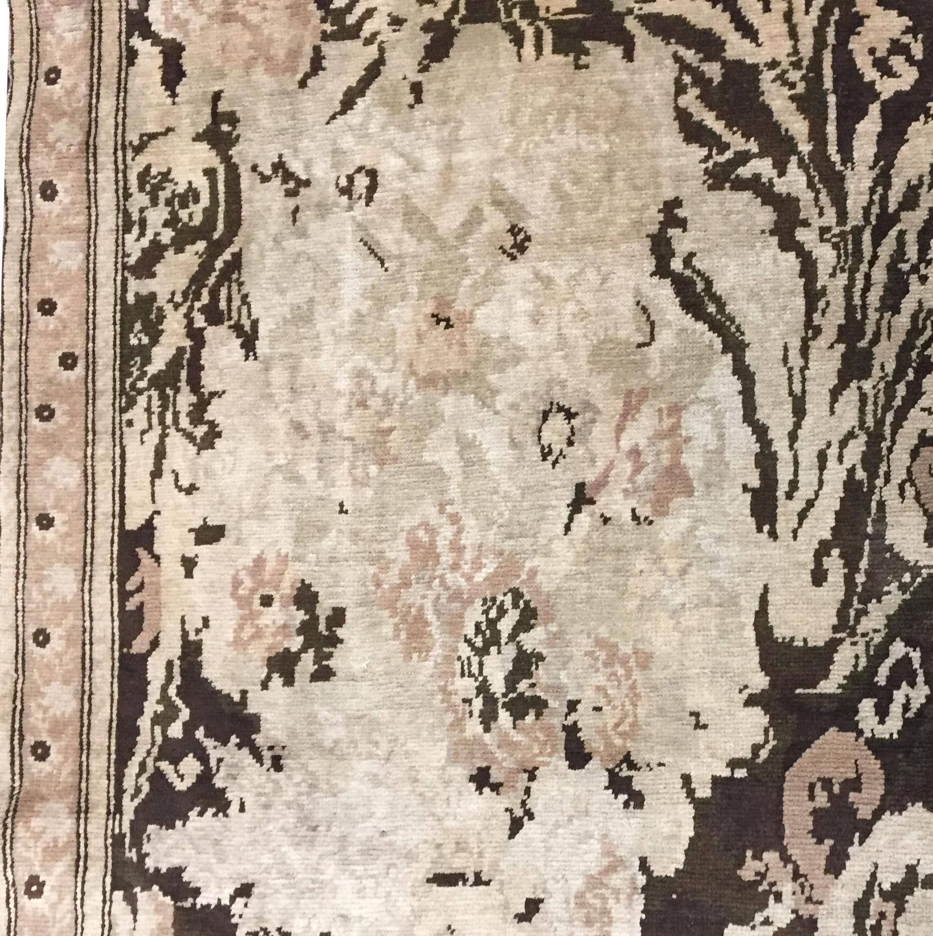 Antiguo Circa 1900 Tan Caucasian Subdued Karabagh Rug Runner Lana en venta