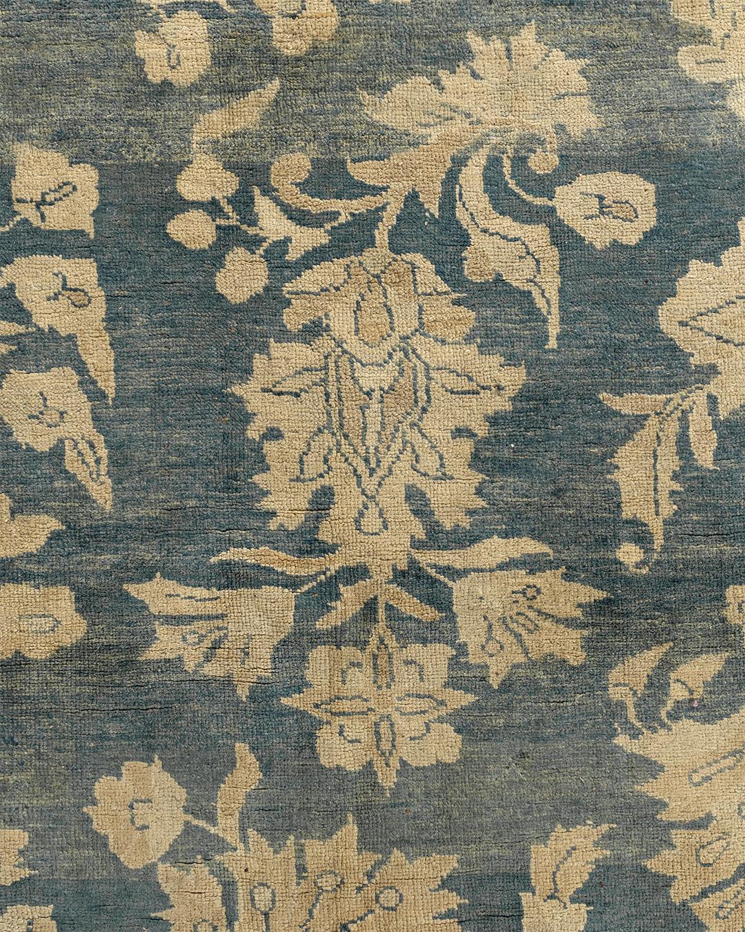 Antiker brauner persischer Sarouk-Teppich aus Sarouk, um 1900 (19. Jahrhundert) im Angebot