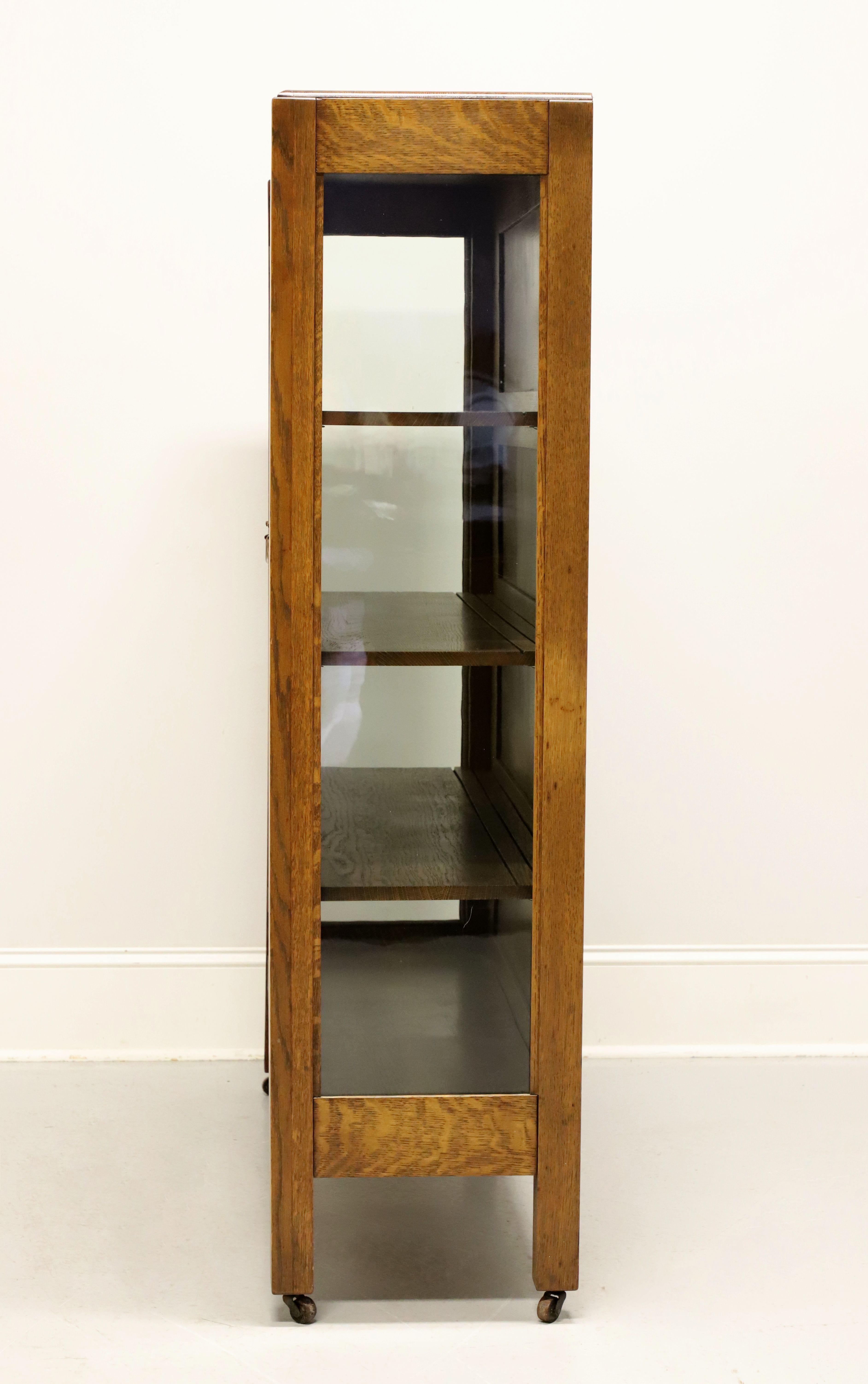 antique tiger oak china cabinet