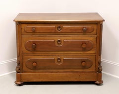 Antique Circa 1900 Walnut Victorian Three-Drawer Chest