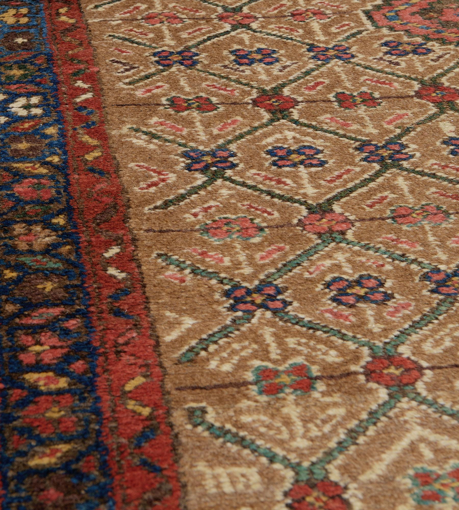 Antique, Circa-1900, Wool Floral Persian Serab Runner For Sale 3