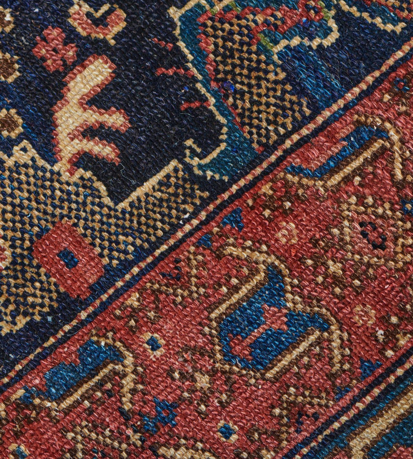 Antique Circa 1900 Wool Malayer Rug In Good Condition For Sale In West Hollywood, CA