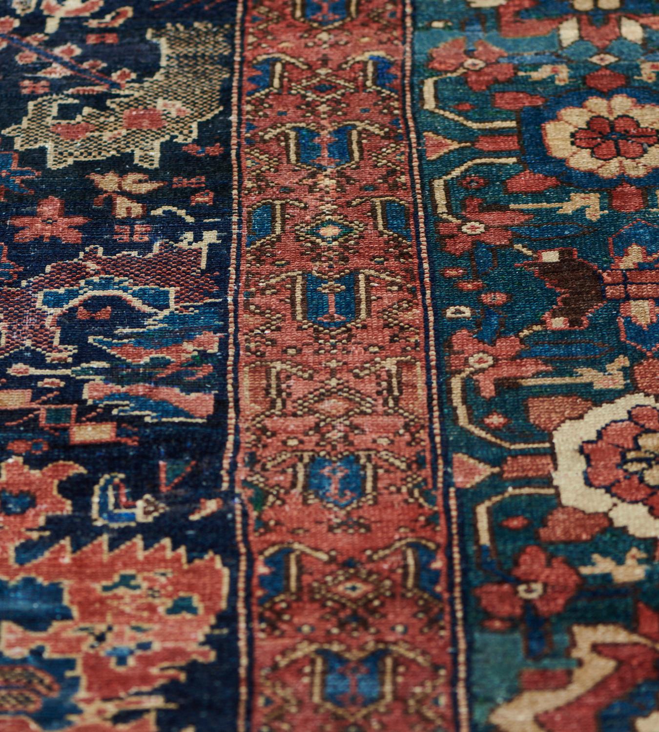 20th Century Antique Circa 1900 Wool Malayer Rug For Sale