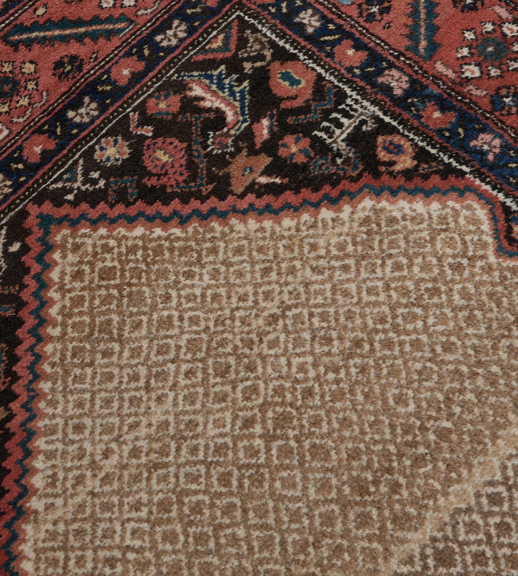20th Century Antique Circa-1900 Wool Persian Serab Runner For Sale