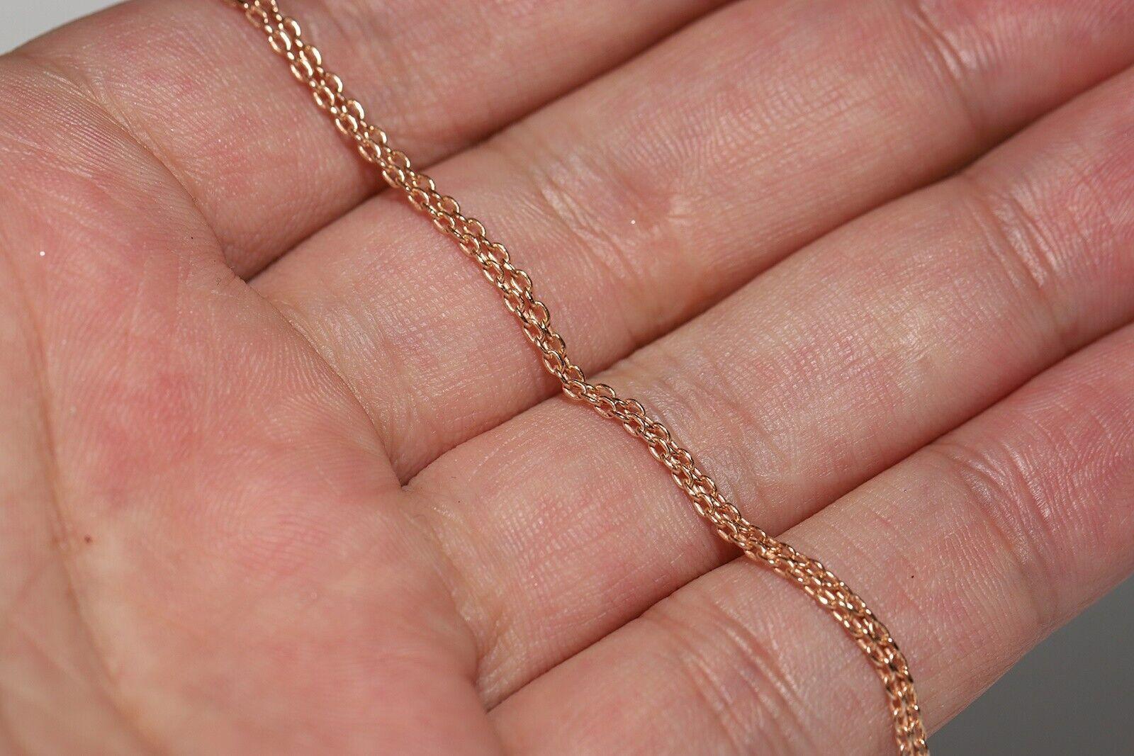 Collana antica CIRCA 1900 in oro 12k con ciondolo Dimond taglio rosa naturale e smalto in vendita 6