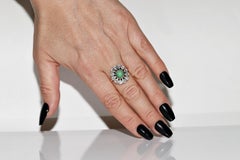 Antique Circa 1900s 12k Gold Top Silver Natural Diamond And Turquoise Ring