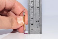 Antique Circa 1900s 14k Gold Natural Caliber Cut Ruby And Pearl Brooch