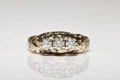 Antique Circa 1900s 14k Gold Natural Diamond Decorated Ring