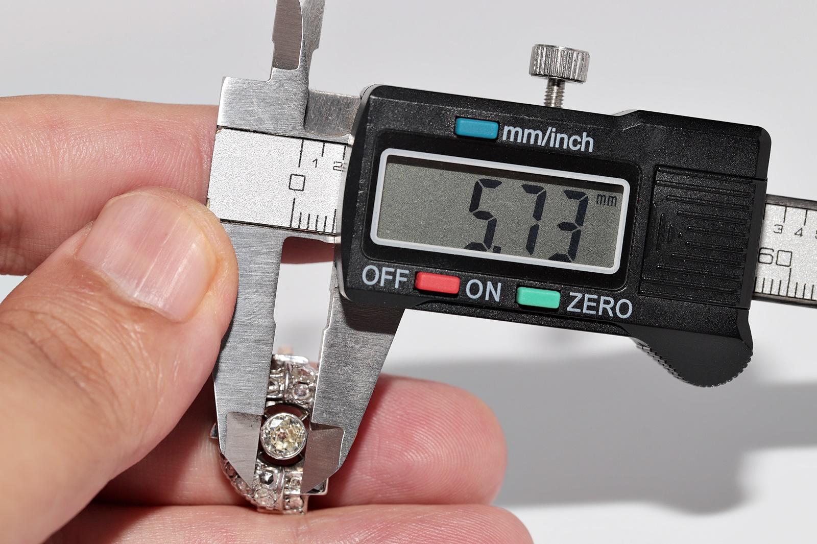 Antike CIRCA 1900s 14k Gold Top Silber natürlichen Diamant Wind Rose Design Ring im Angebot 6