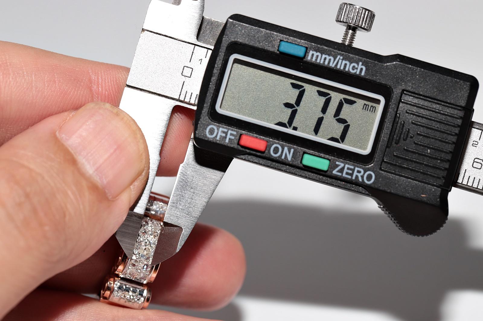 Bague débardeur ancienne des années 1900 en or rose 14 carats décorée de diamants naturels en vente 10