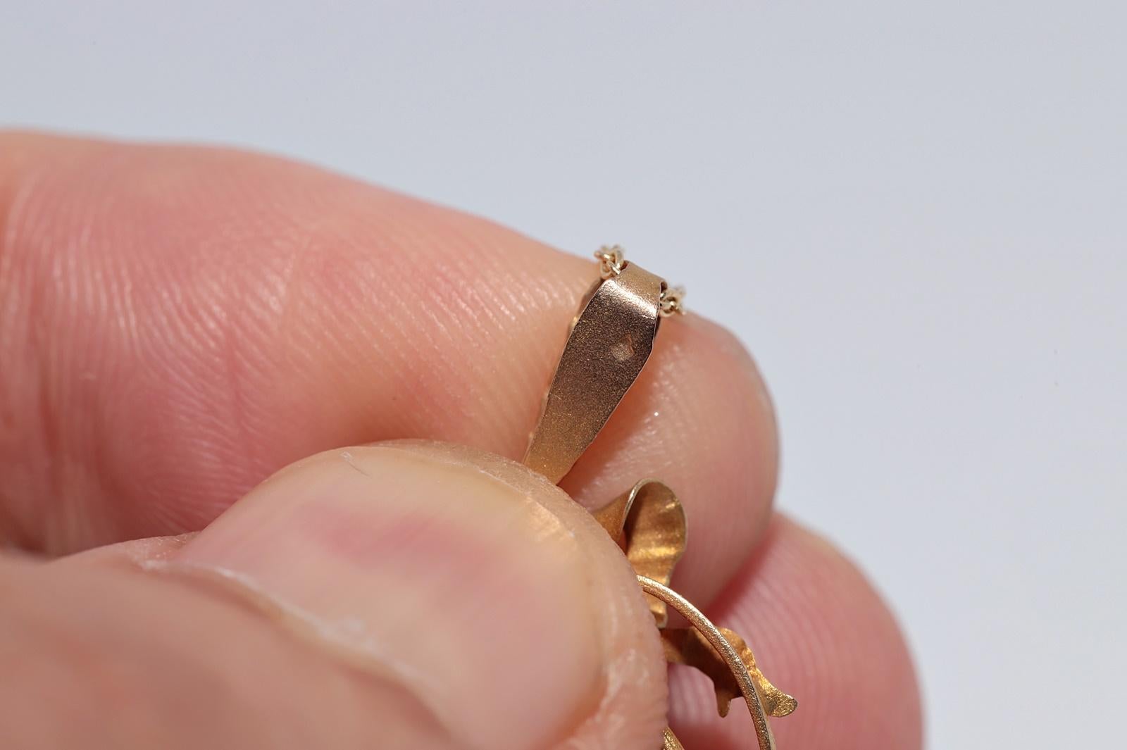 Collana antica del 1900 in oro 18k con smalto e perle, decorata con un fiocco in vendita 2