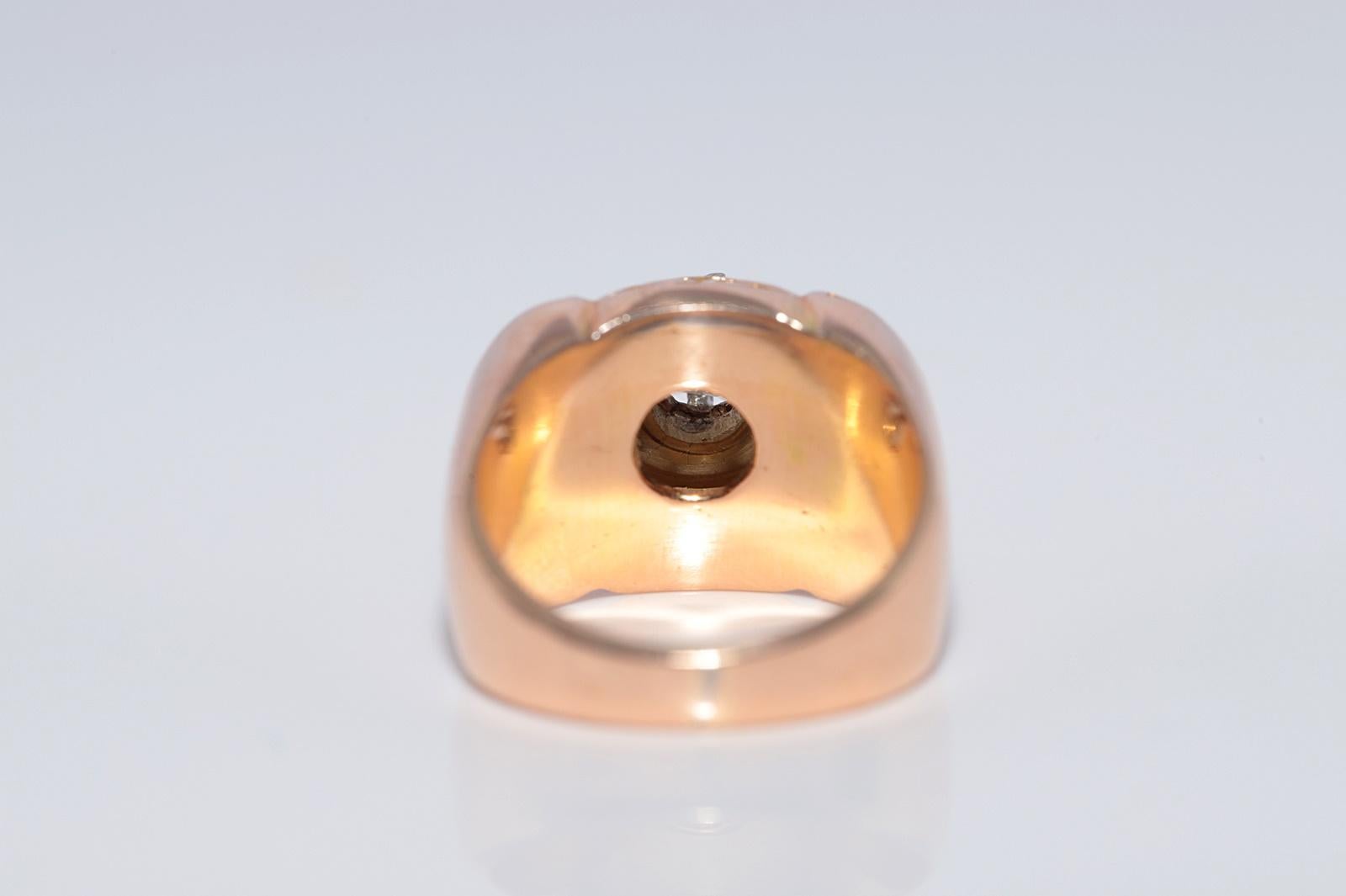 Anello antico CIRCA 1900 in oro 18 carati con diamanti naturali decorati e forti in vendita 8