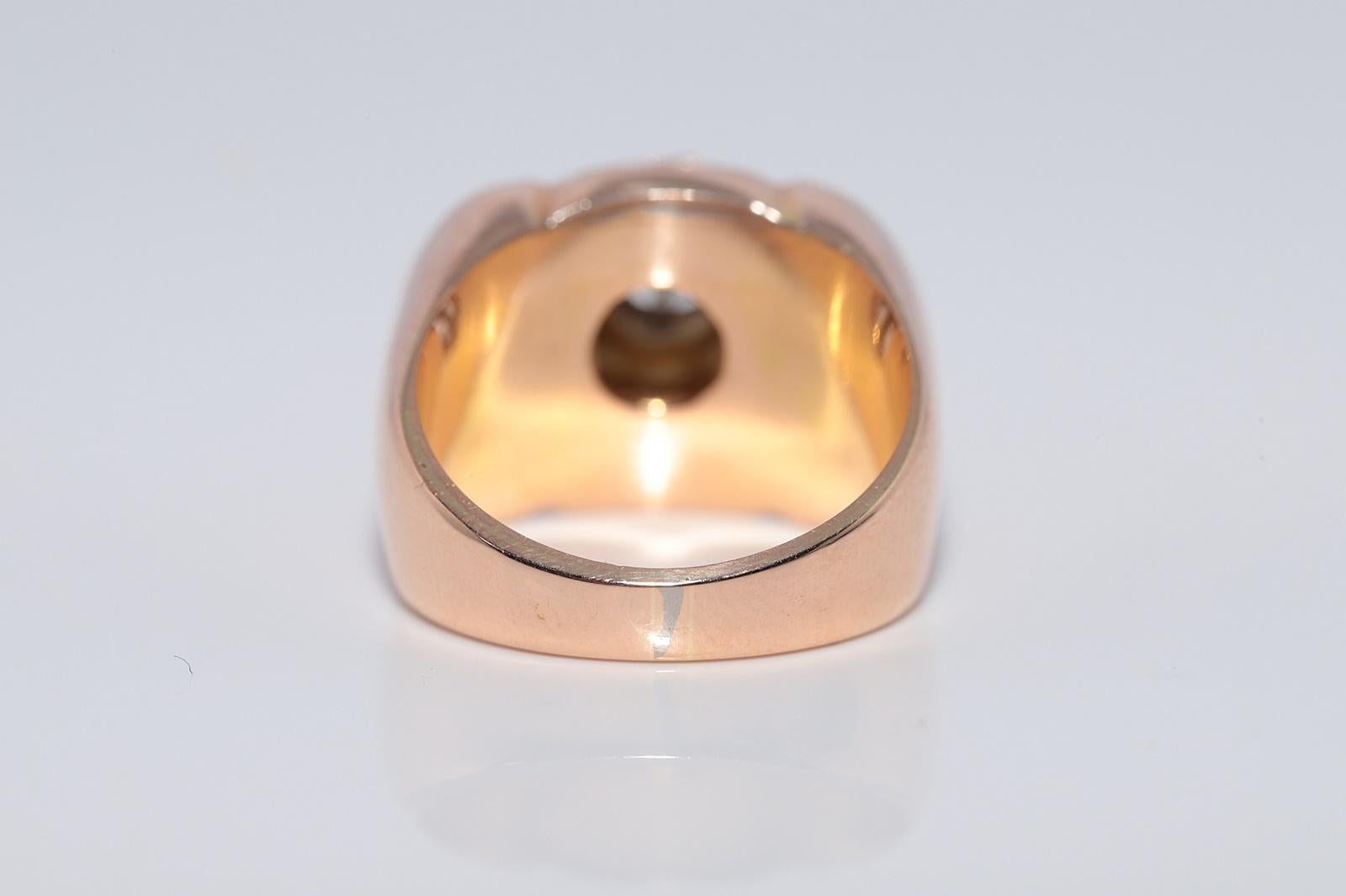 Anello antico CIRCA 1900 in oro 18 carati con diamanti naturali decorati e forti in vendita 9