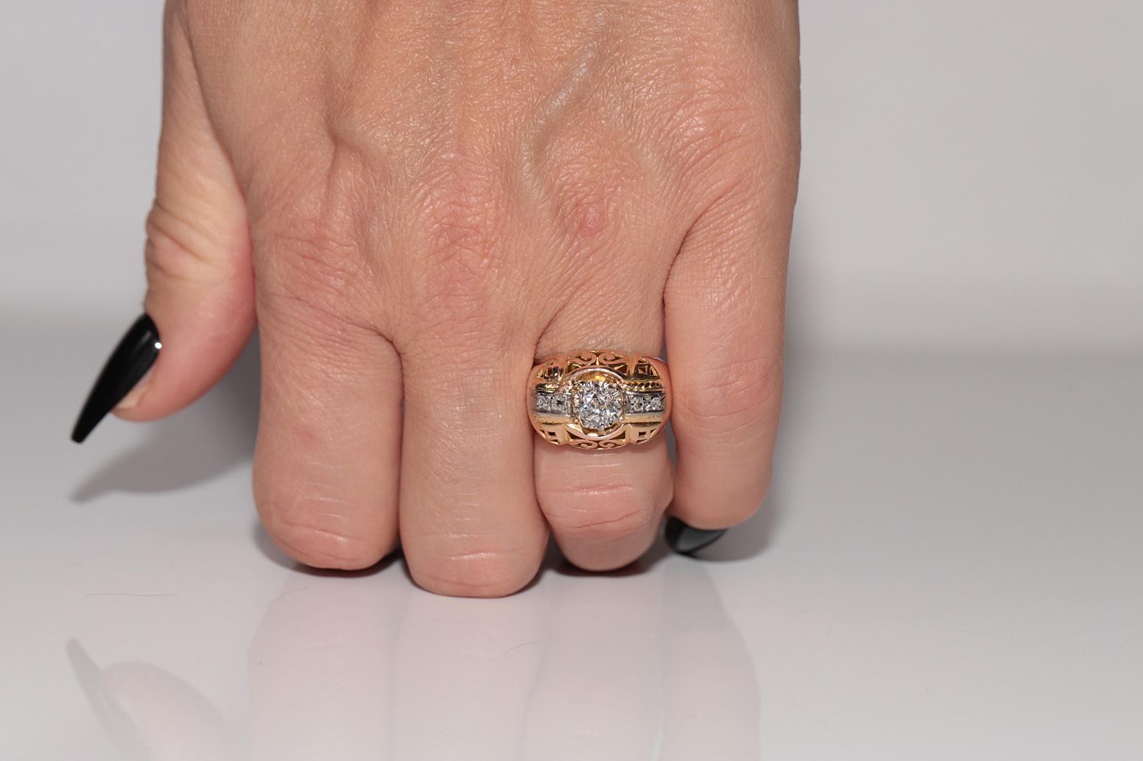 Vittoriano Anello antico CIRCA 1900 in oro 18 carati con diamanti naturali decorati e forti in vendita