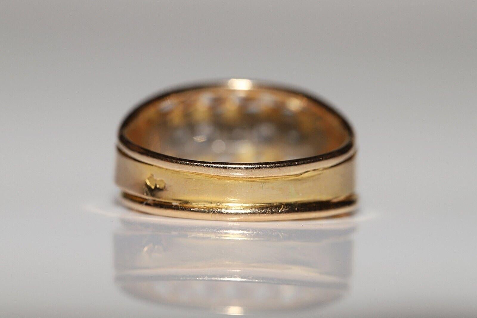 Antiker Ring aus 18 Karat Gold mit natürlichem Diamanten, um 1900er Jahre, dekoriert im Angebot 4