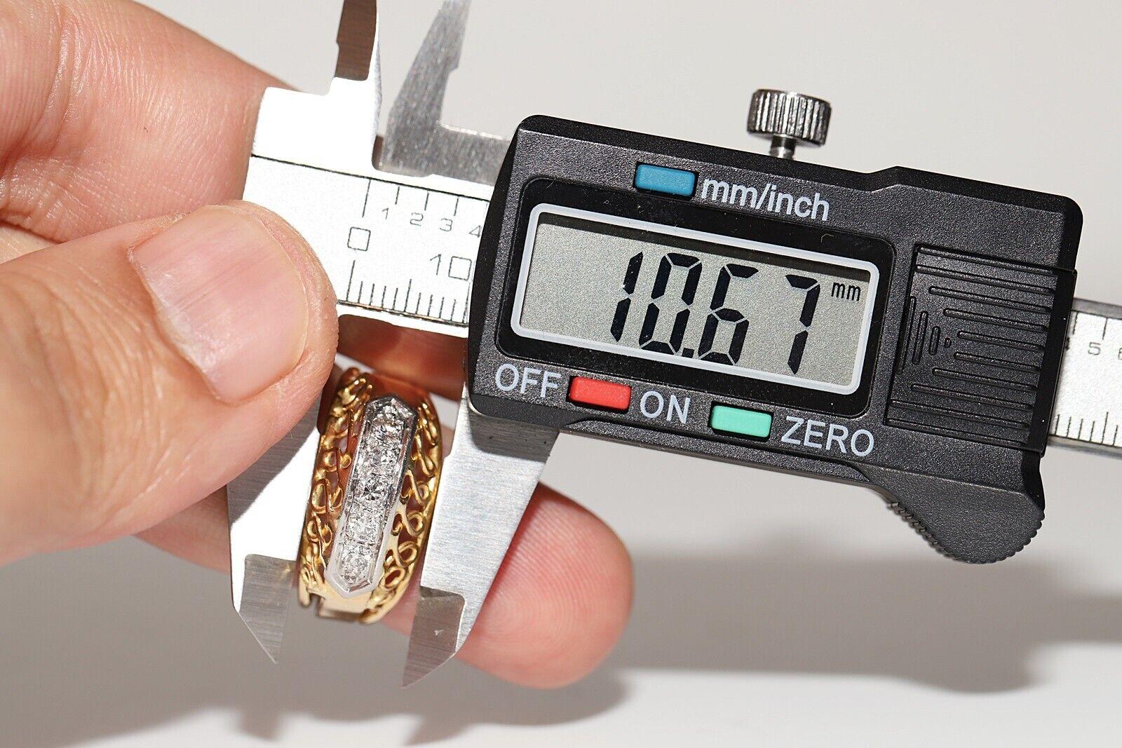 Anneau ancien des années 1900 en or 18 carats décoré de diamants naturels en vente 1