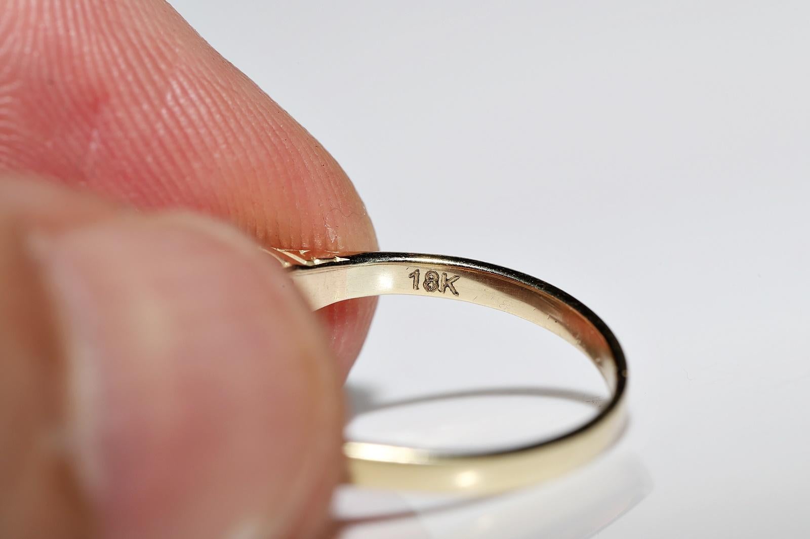 Antiker 18 Karat Gold natürlicher Diamant-Dekorierter Ring, um 1900er Jahre im Angebot 7